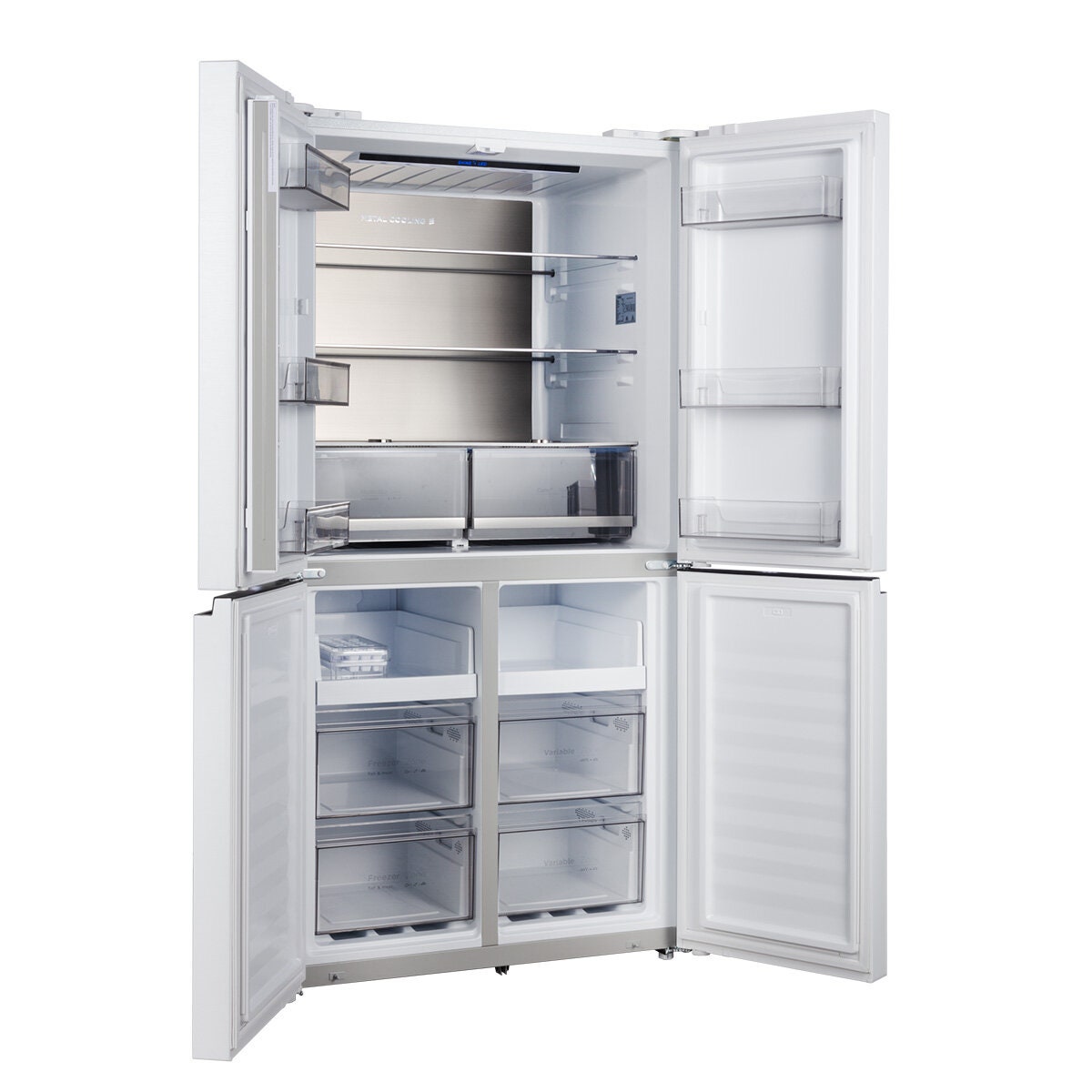 CHiQ 601L French Door Fridge - White, Inverter System, Variable Temperature Chamber - CCD598NWS