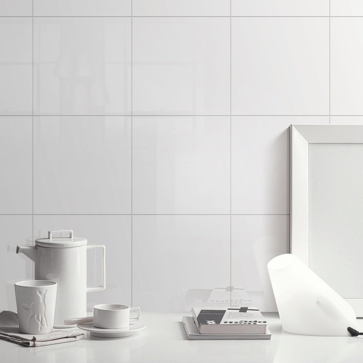 Duratile Gloss White Wall Tile 20x20cm Ceramic 1m² Coverage 25 Pack - SuperSaverAU - view 2