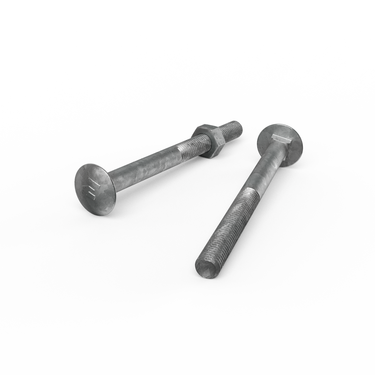 Zenith Hot Dip Galvanised M10 x 120mm Cup Head Bolts Nuts Each - SuperSaverAU - view 1