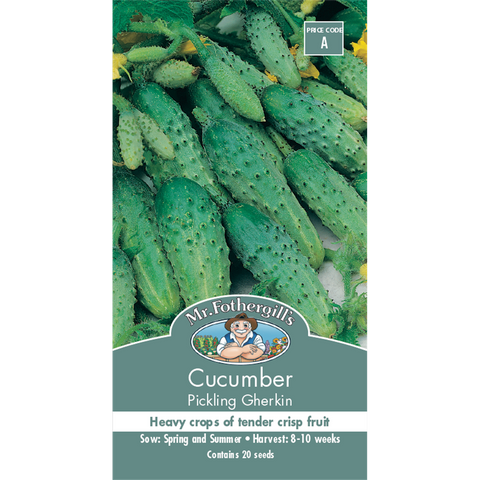 Mr Fothergill Pickling Gherkin Cucumber Seed 75mm Green Easy Grow - SuperSaverAU - view 1