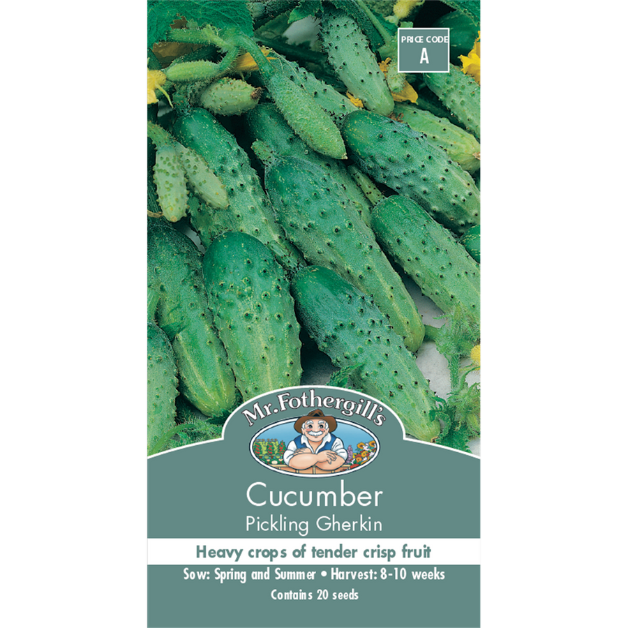 Mr Fothergill Pickling Gherkin Cucumber Seed 75mm Green Easy Grow - SuperSaverAU - view 1