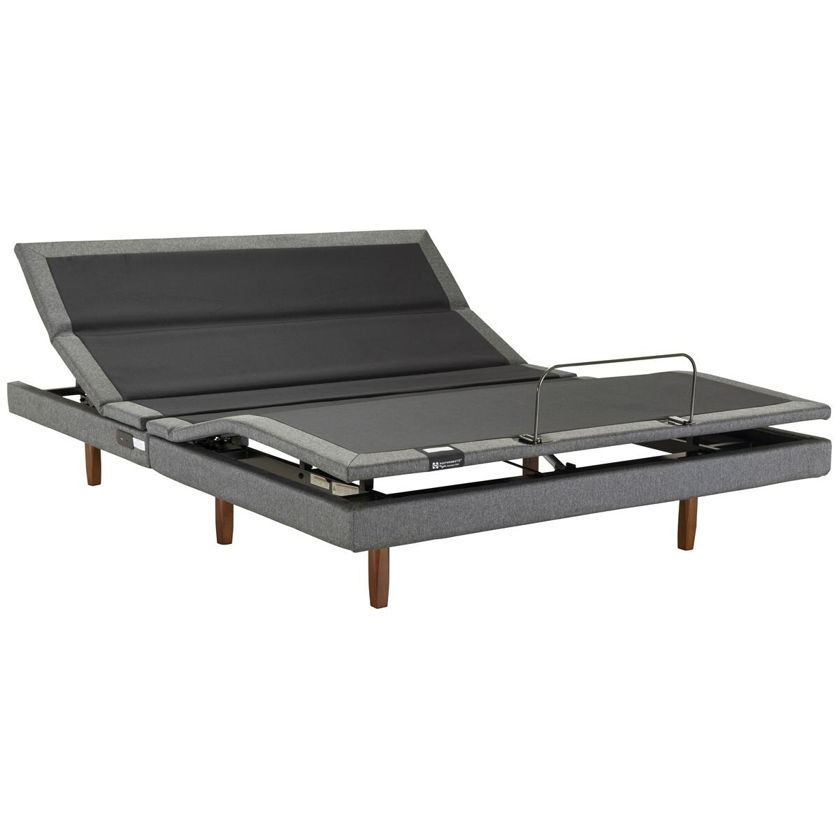 Sealy Apex Adjustable Bed Base Queen - Zero G, Anti Snore, Dual Massage, Charcoal - APX-ADJ-QUN