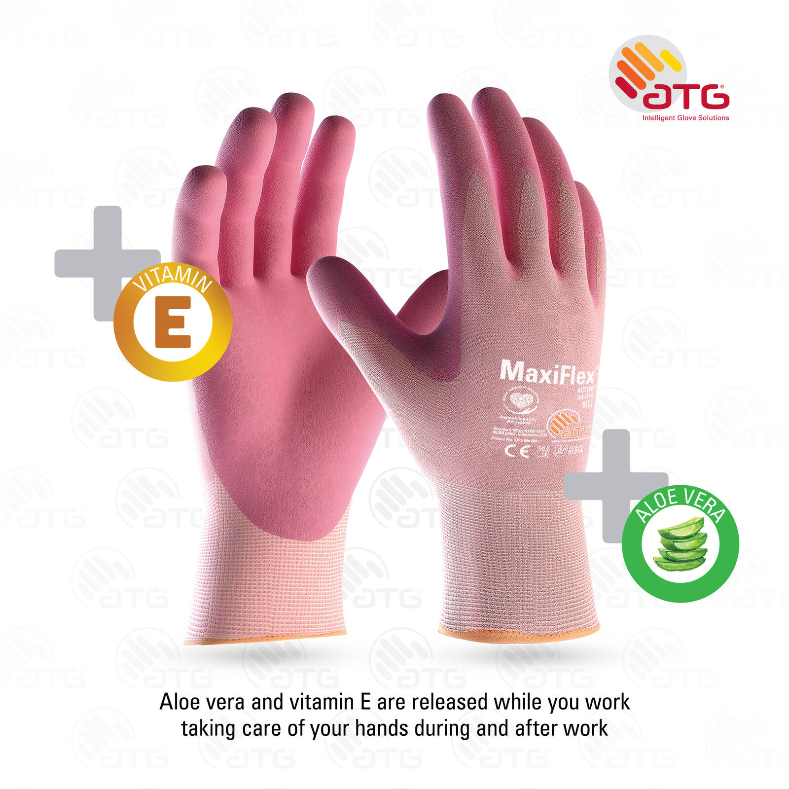 ATG MaxiFlex Active Glove Size XL - Nonslip Grip, Spandex Stretch Back