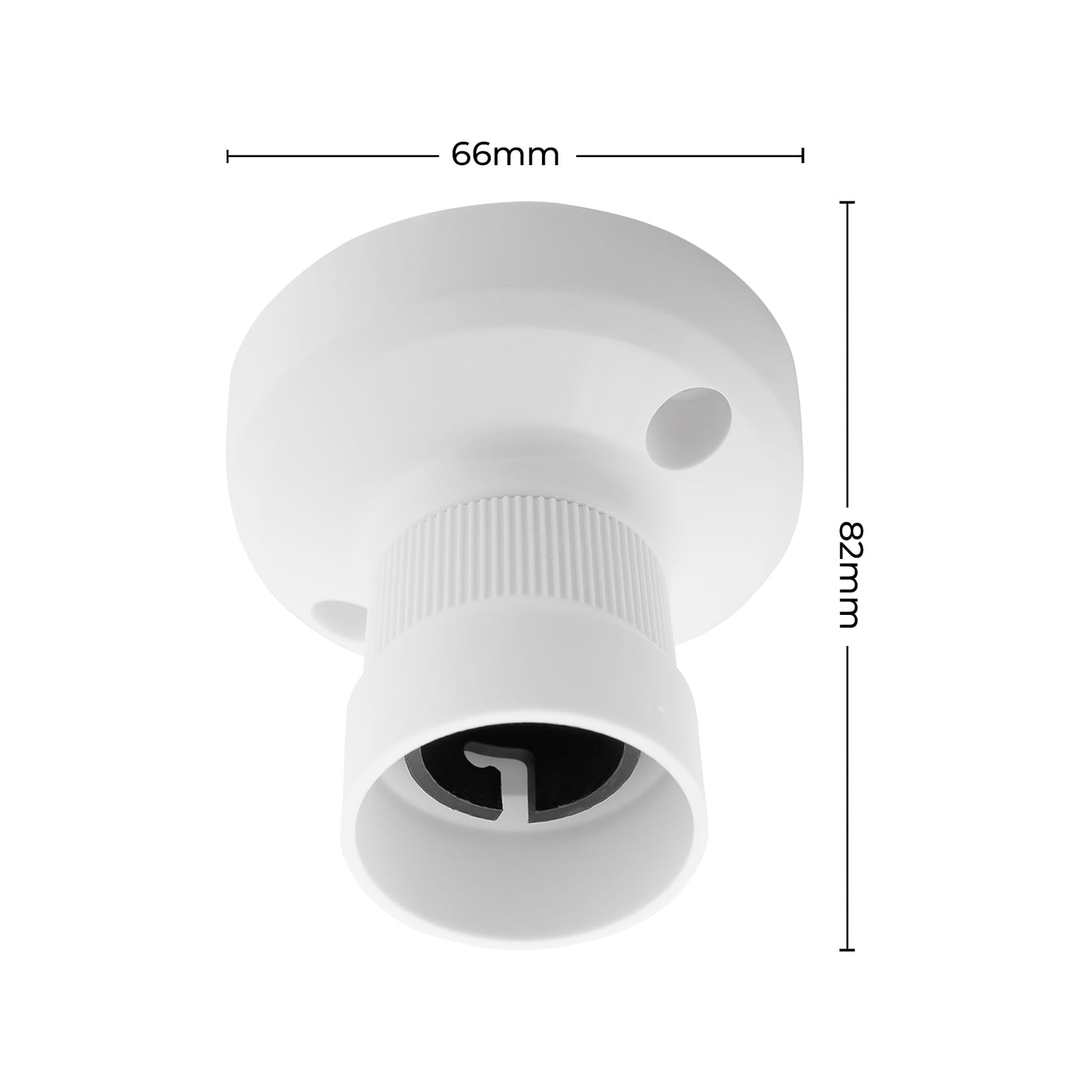 DETA B22 Bayonet Batten Holder 10 Pack White Polycarbonate 240V