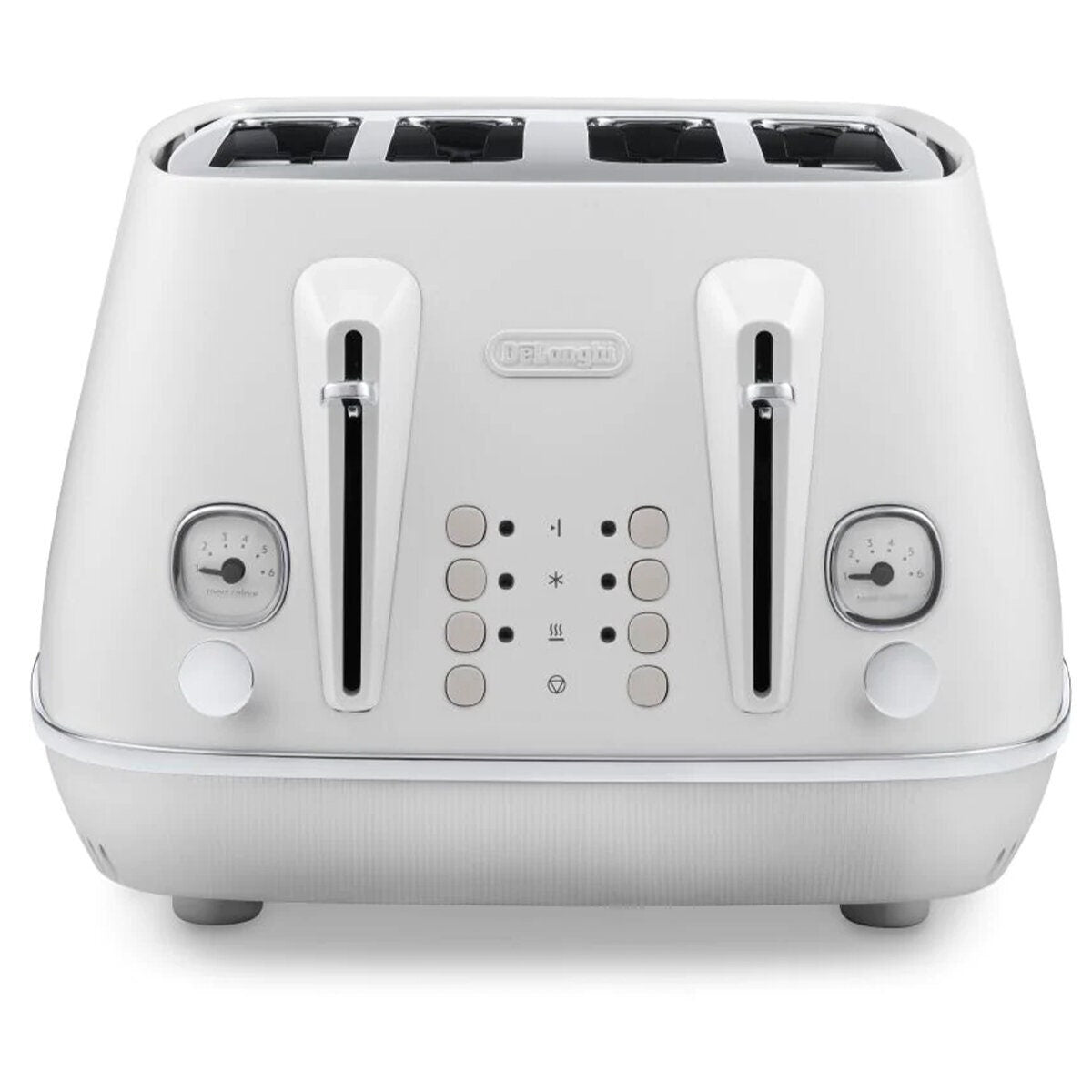 DeLonghi Distinta 4 Slice Toaster - Sunshine White - Six Browning Levels - CTIN4003W