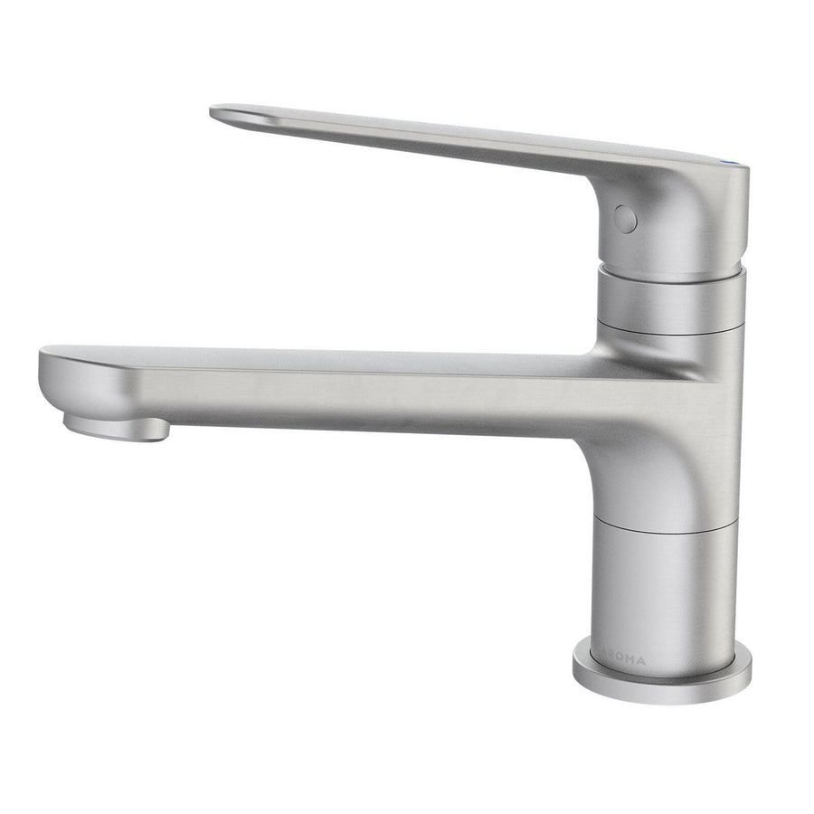Homecare By Caroma Assisted Living Sink Mixer - Brushed Nickel - 40mm x 180mm x 237mm - Lead-Free Brass - Ergonomic Design - SuperSaverAU - view 1