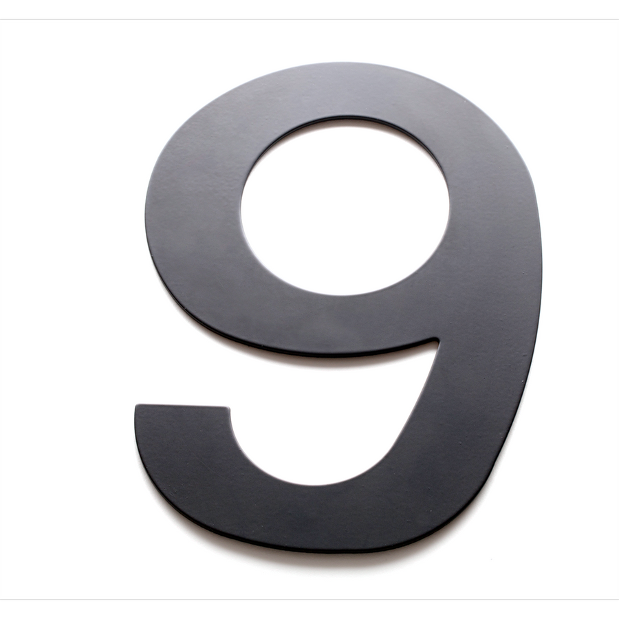 Sandleford Black Lorenzo House Number 9 - 200mm Rust Resistant Steel - SuperSaverAU - view 1