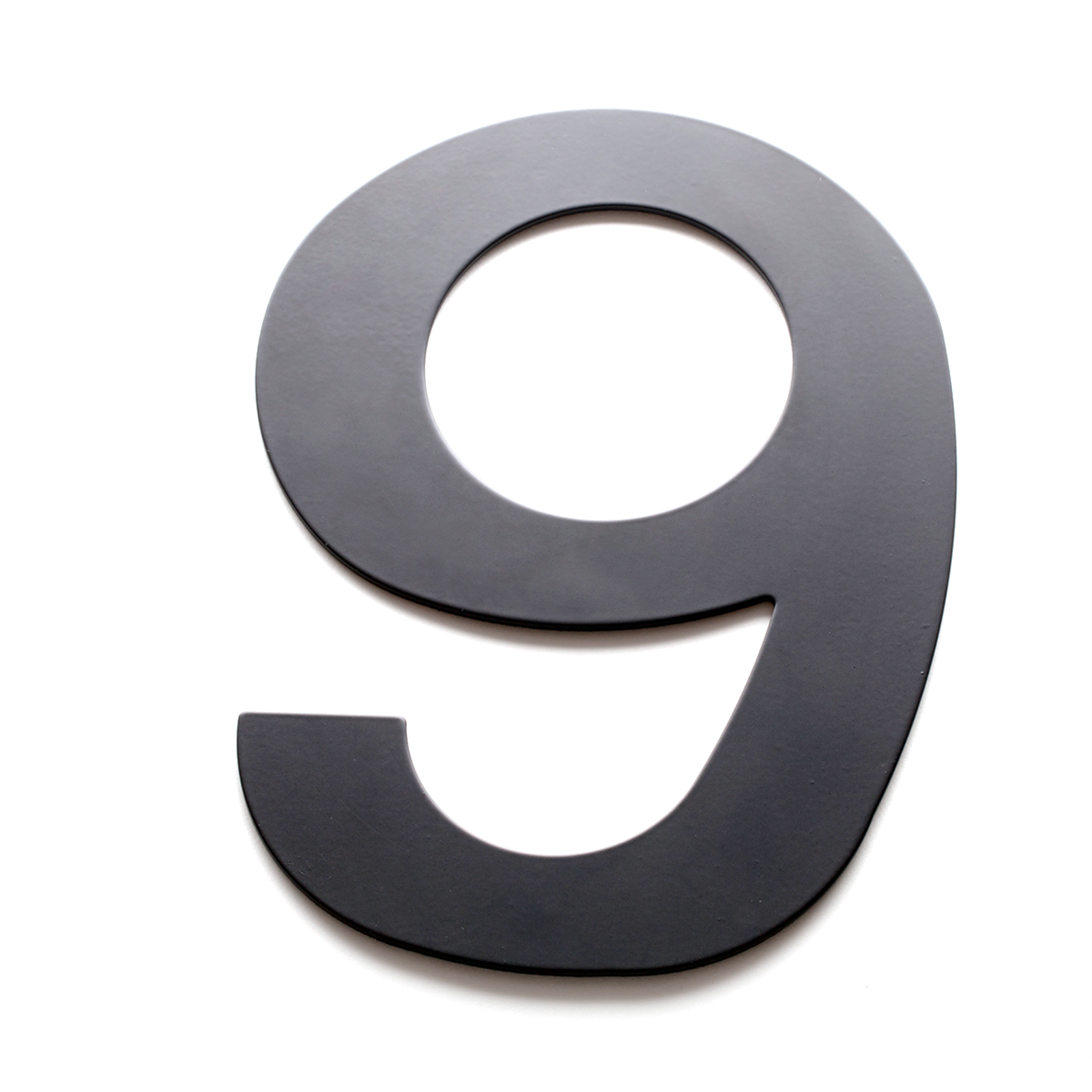 Sandleford 200mm Black Lorenzo House Number 9 - Powder Coated Steel, Weather Resistant
