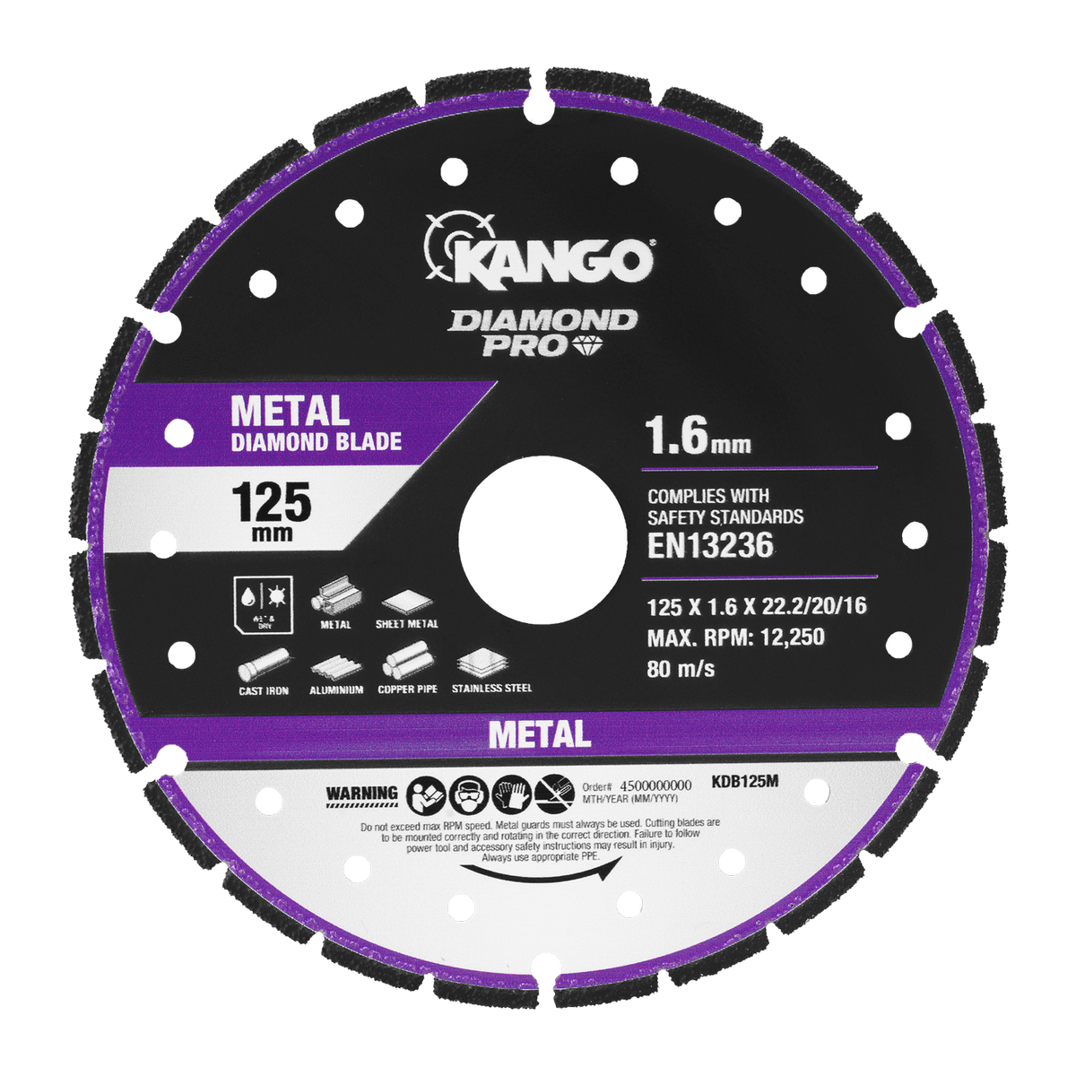 Kango 125mm Metal Diamond Blade - Cutting Sheet Metal, Stainless Steel, Copper, Aluminium - SuperSaverAU - view 3