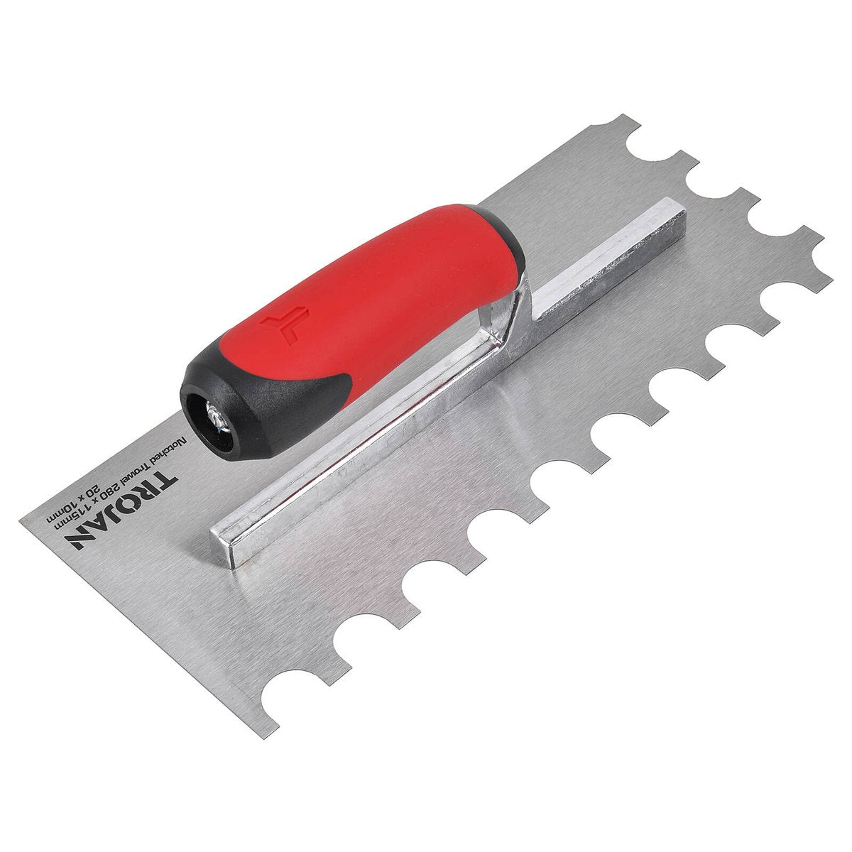 Trojan Half Rounded Notched Plaster Trowel 280mm x 115mm - Durable Steel Blade - SuperSaverAU - view 2