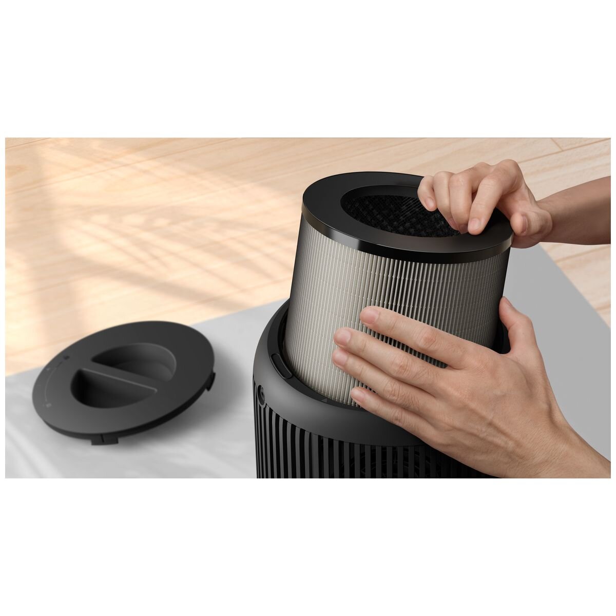 Philips PureProtect Mini 900 Series Air Purifier - Charcoal Grey, Three-Layer Filter, Air+ App - AC0951-13