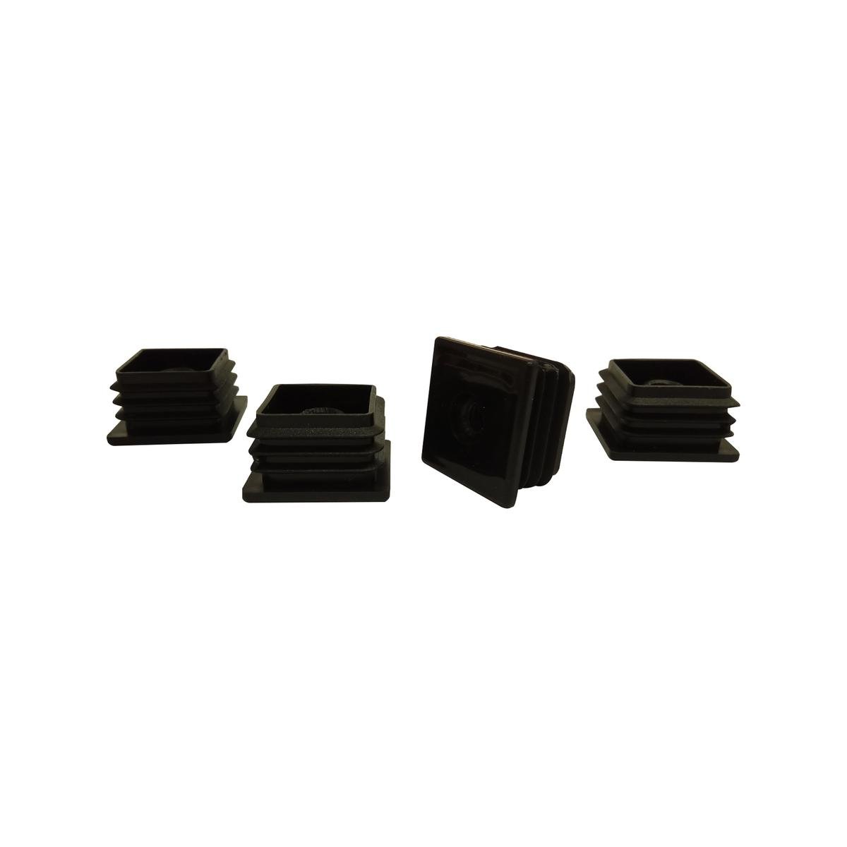 Surface Gard 32mm Black Threaded Internal Square Plastic End Closure 4 Pack - SuperSaverAU - view 1