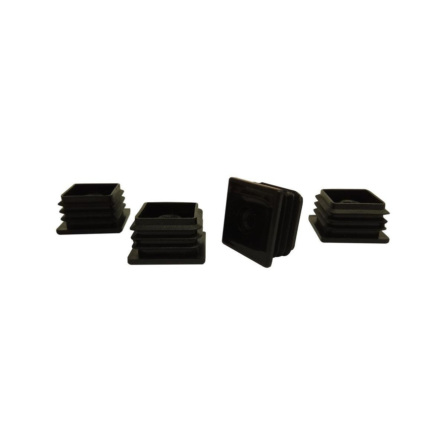 Surface Gard 32mm Black Threaded Internal Square Plastic End Closure 4 Pack - SuperSaverAU - view 1