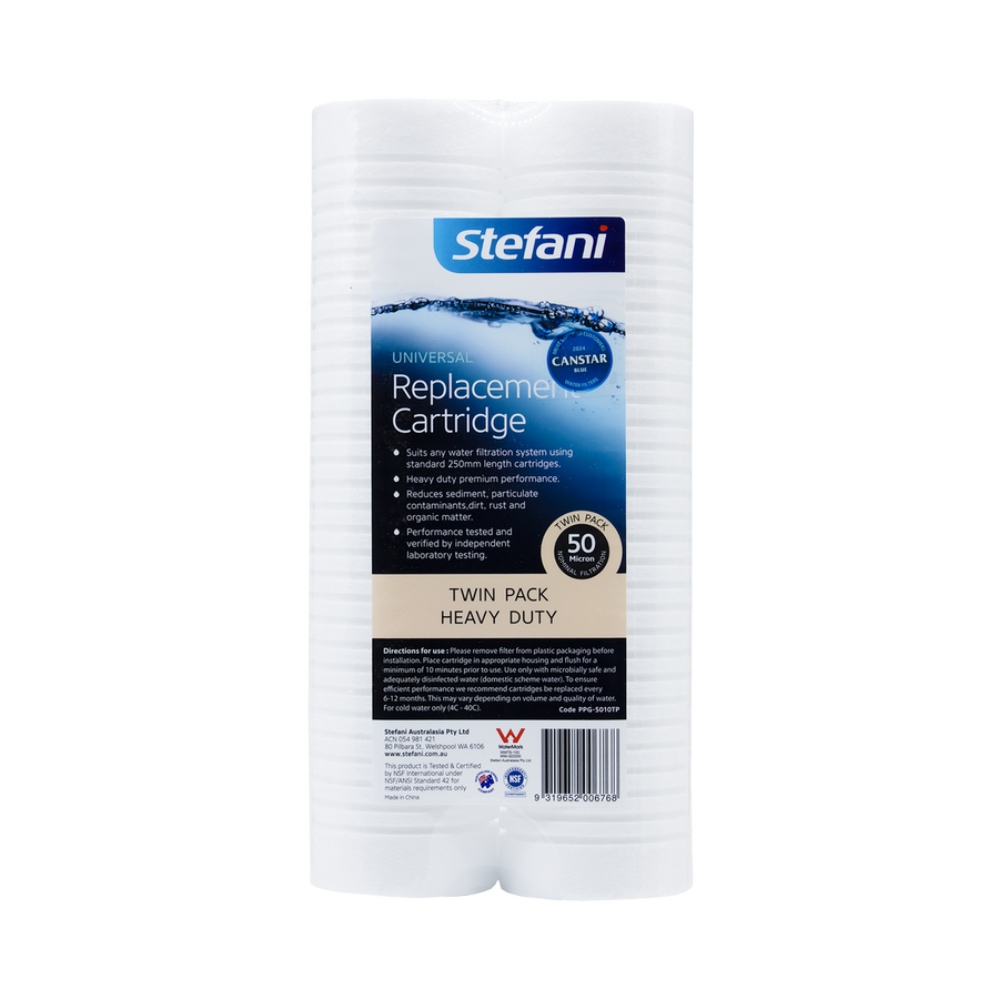 Stefani 50 Micron 250mm Heavy Duty Universal Filter Twin Pack - SuperSaverAU - view 1