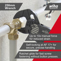 Wiha Tools 310mm Black Steel Flat Jaw Multi Grip Plier