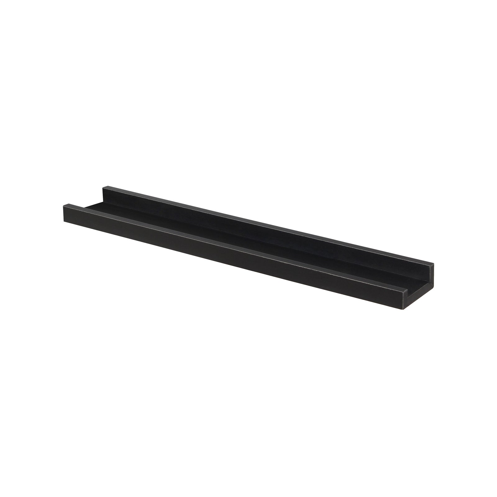 Flexi Storage Decorative 600 x 35 x 90mm Black Matte Photo Shelf