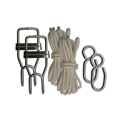 Two Trees Hammock Temp Hanging Kit - 200kg Zinc Plated Steel - Easy Setup