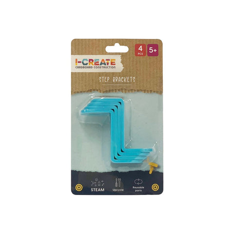 I Create Step Brackets 4 Pack - 90-Degree Angle - 165mm x 55mm - Blue - SuperSaverAU - view 1
