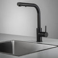 Rogerseller Tonic Square Pull Out Sink Mixer Tap - Matte Black, Brass, 5 Star WELS - 3606013911