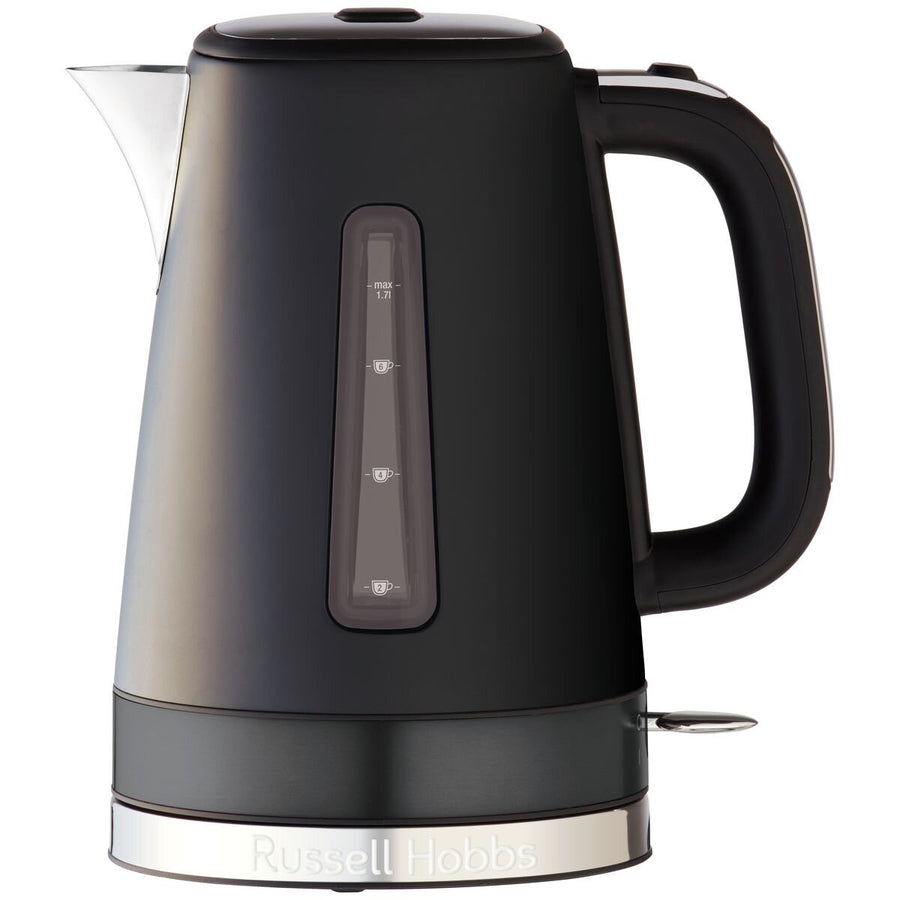 Russell Hobbs Brooklyn Kettle 1.7L - Matte Black, Quiet Boil Technology, Perfect Pour Spout - RHK92BLK