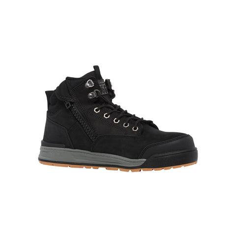 Hard Yakka 3056 Size 10 Black Leather Safety Boot Steel Cap Slip Resistant Men's