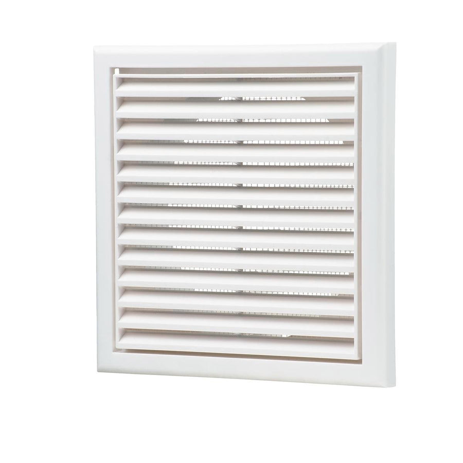 Blauberg 150mm White Square Fixed Grille - ABS Plastic - Easy Maintenance - SuperSaverAU - view 1