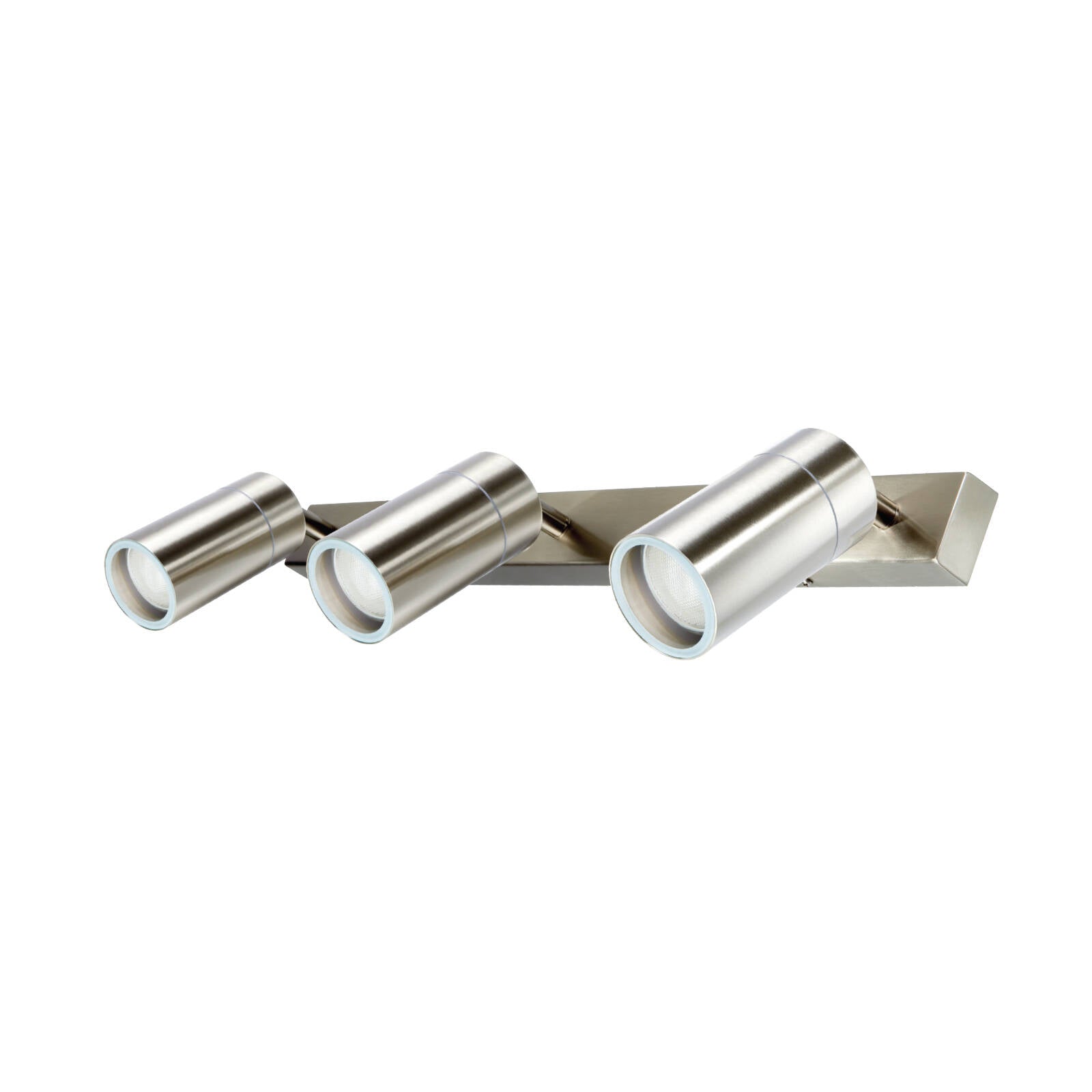 Brilliant Coolum 3 Head Exterior Wall Light 600mm Stainless Steel GU10 Weather Resistant