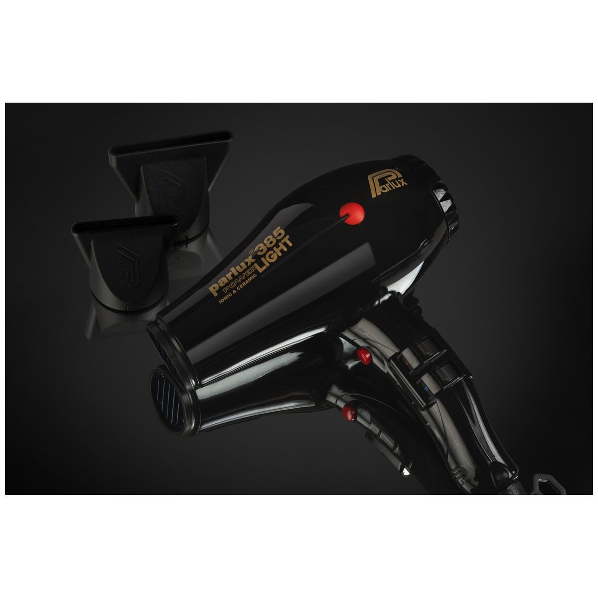 Parlux 385 Powerlight Ceramic and Ionic Hair Dryer 2150W - Black - Made in Italy - 150075