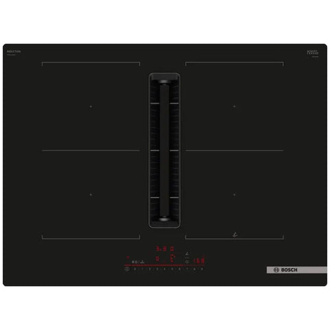 Bosch 70cm Series 6 Induction Cooktop with Downdraft Ventilation - Black Glass, Home Connect - PVQ711H26E
