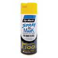 Dy-Mark Spray & Mark Paint 350g Yellow Gloss Splatter Resistant Inverted Spray