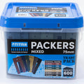 Titan Window Packers 75mm Mixed Sizes 1-10mm, UV Stable Plastic, 600 Piece
