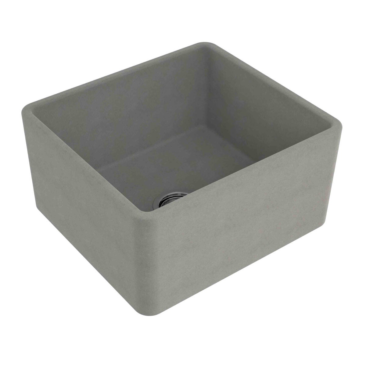 Turner Hastings Novi 50 x 46 Fine Fireclay Single Bowl Butler Sink - Concrete, Reversible - NO504FS-CL