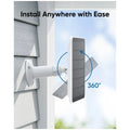Eufy 3W Solar Panel for Eufy Security Cameras - White, Adjustable Mount, Long Cable - T8705C11