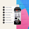 White Knight Squirts Black Gloss Spray Paint 310g Solvent Based Durable - SuperSaverAU - view 5