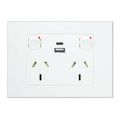 HPM VIVO White Double Powerpoint with Type A+C 15W USB Charger, 10A 240V