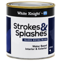 White Knight 250ml Royal Blue Strokes & Splashes Paint - Gloss Finish - Durable - SuperSaverAU - view 1