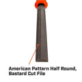 Crescent Nicholson 200mm Half Round Bastard File - Steel - 2-Sided Design - SuperSaverAU - view 2