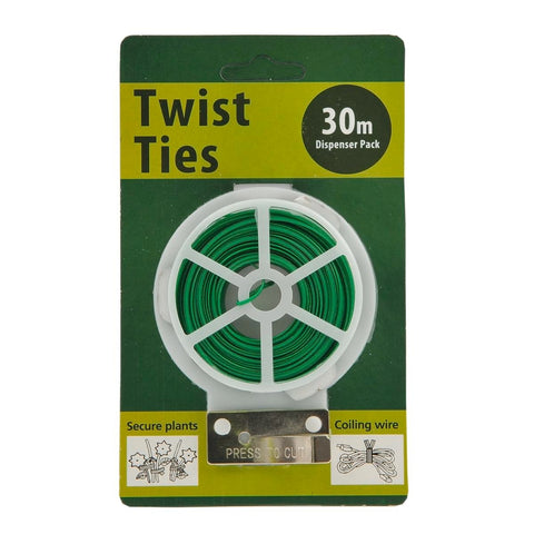 Jack Twist Ties - 30m Light Duty PVC - Green - Flexible - Gentle on Plants - SuperSaverAU - view 1