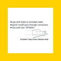 Antsig CAT6 RJ45 8P8C Plug 10 Pack - 10mm x 7mm x 20mm - Easy Installation - SuperSaverAU - view 2