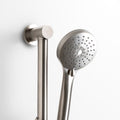 Rogerseller Tonic shower on integrated rail - 3-function hand piece, brass, Brushed Nickel finish - 3506003907
