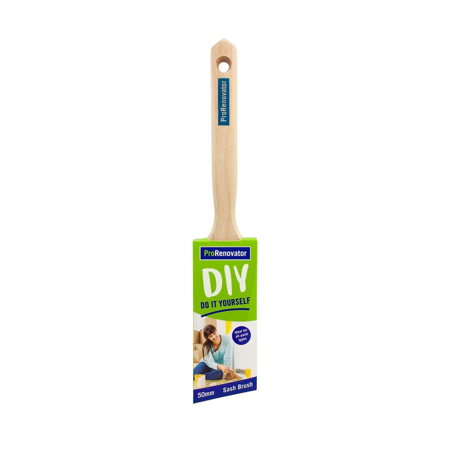 Pro Renovator 50mm Trim Paint Brush - Angled - Synthetic - Smooth Finish - SuperSaverAU - view 1
