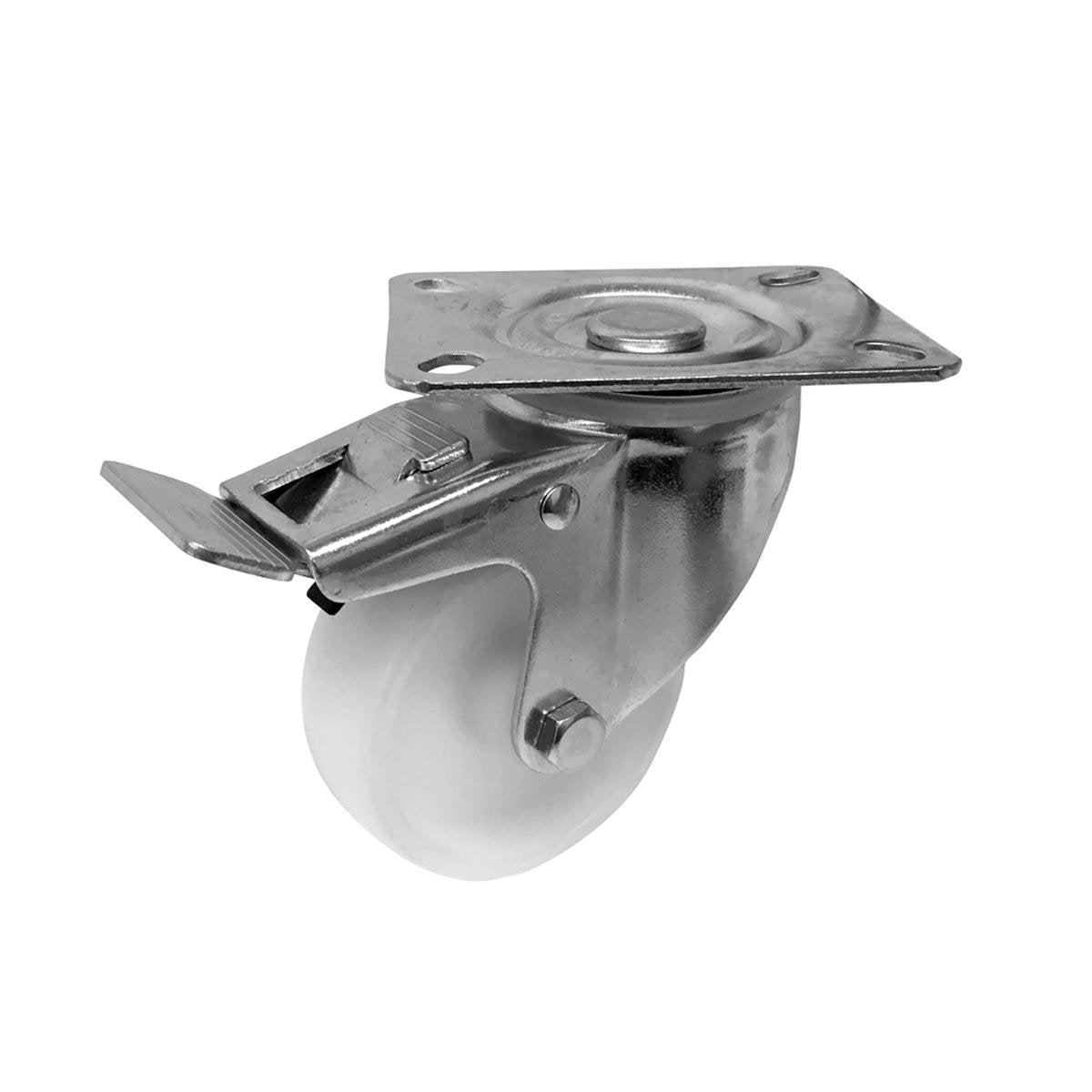 Move It 80mm Polypropylene Swivel Plate Castor with Brake 120kg - SuperSaverAU - view 1