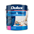 Dulux Wash&Wear Matt Interior Paint Extra Bright Base 4L - Tintable, Indoor