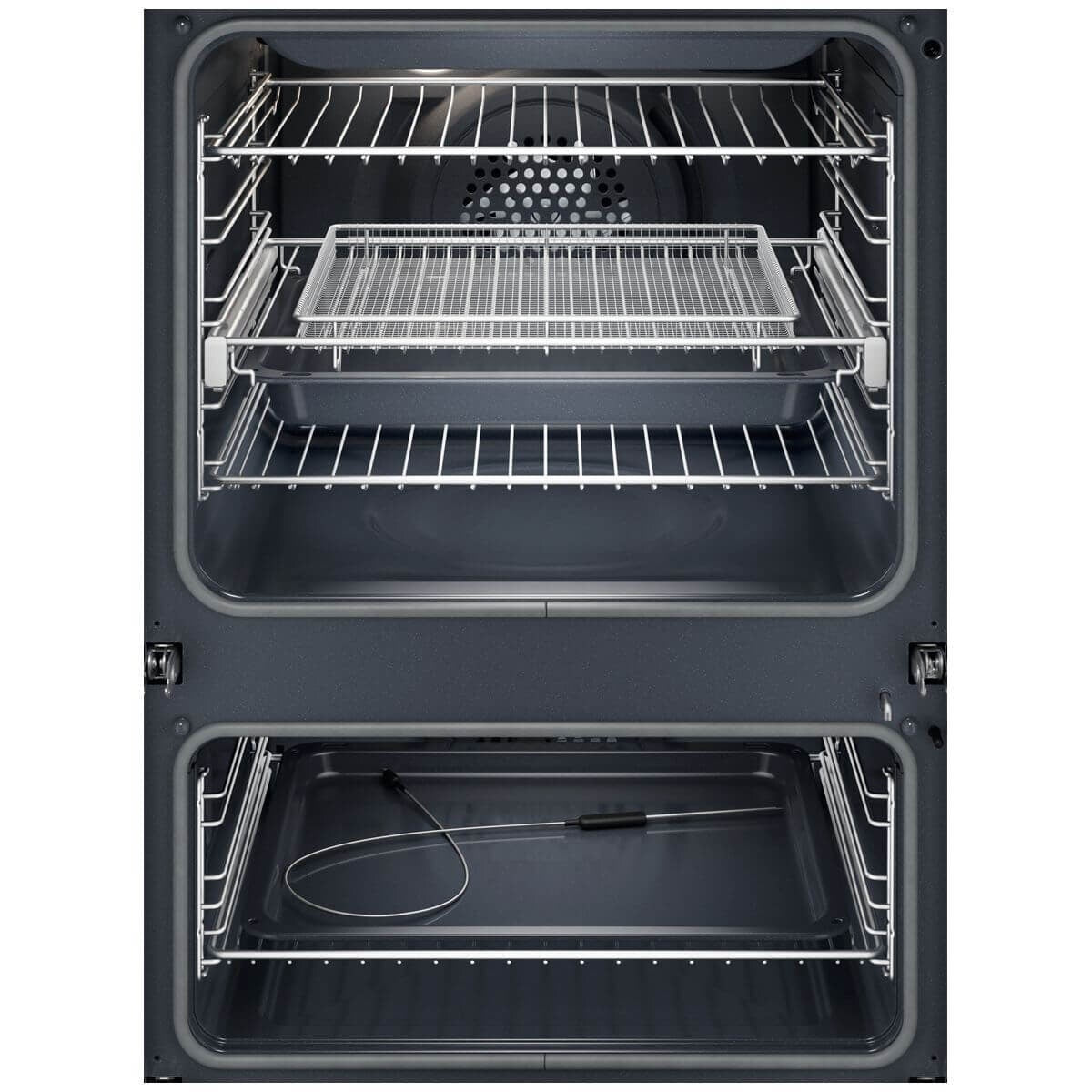 Electrolux 60cm Series 600 Double Oven - Dark Stainless Steel, Pyrolytic Cleaning, Food Probe - EVEP6626DF
