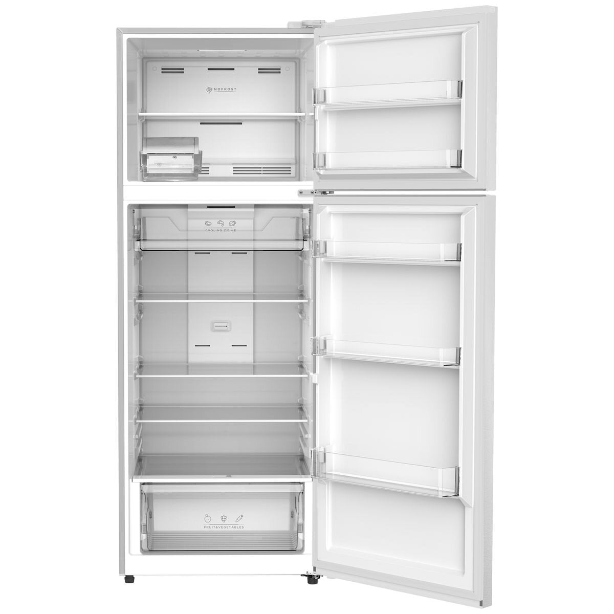 Mykin 413L Top Mount Fridge - White, Frost Free, Inverter Compressor, Reversible Doors - MTM413W