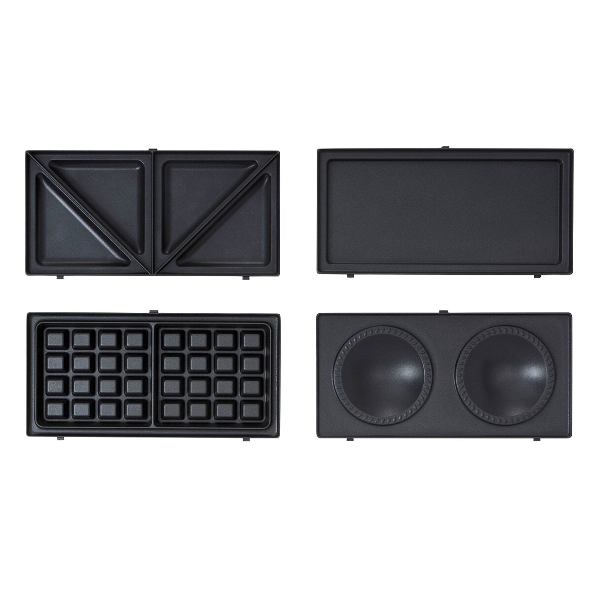 Morphy Richards MultiPress Titanium - 4 Interchangeable Plates, Jaffle, Waffle, Grill & Pie Maker - MREMP4TNM