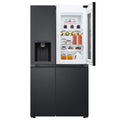 LG 635L Side by Side InstaView Fridge Freezer - Matte Black with Plumbed Ice and Water - GS-V600MBLC
