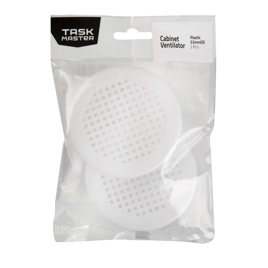 Taskmaster Cabinet Vent - 53mm - Plastic - Easy Install - 2 Pack - SuperSaverAU - view 1
