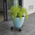 Eden 30cm Round Pot Plant Trolley Black 30kg