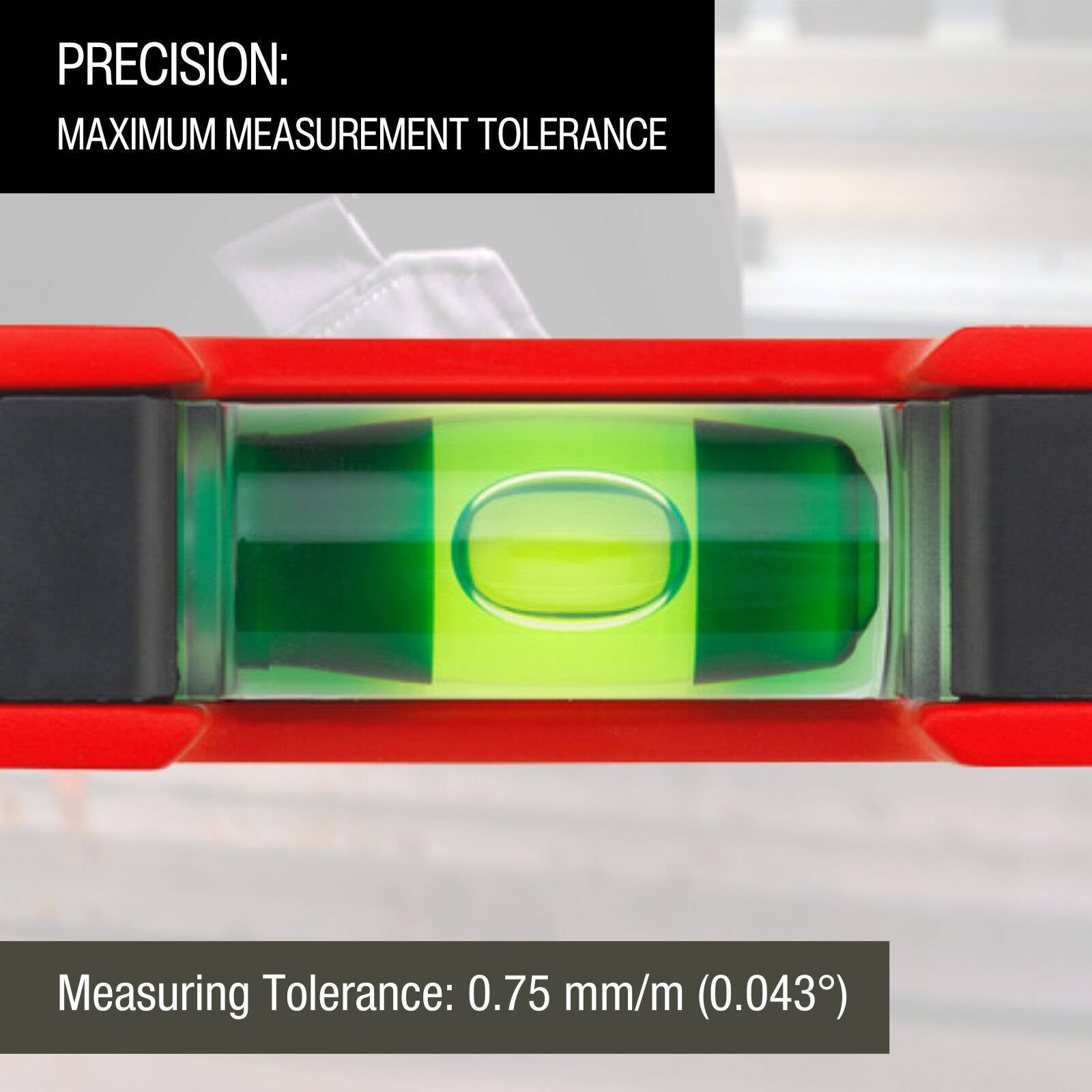 Sola Mini Compact Magnetic Spirit Level with Case Red